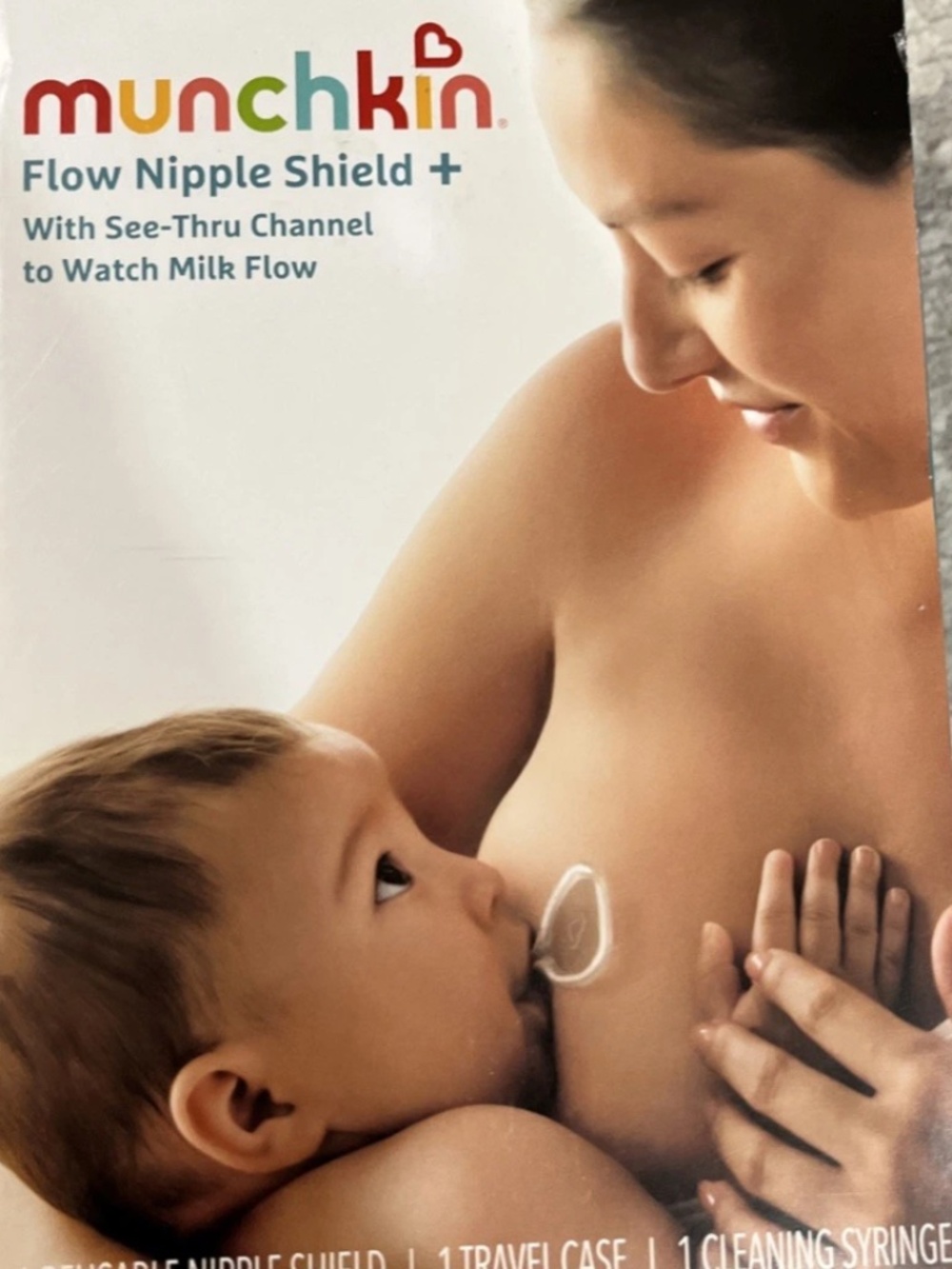 Munchkin® Flow Nipple Shield + with See-Thru Channel to Watch Milk-MEDIUM